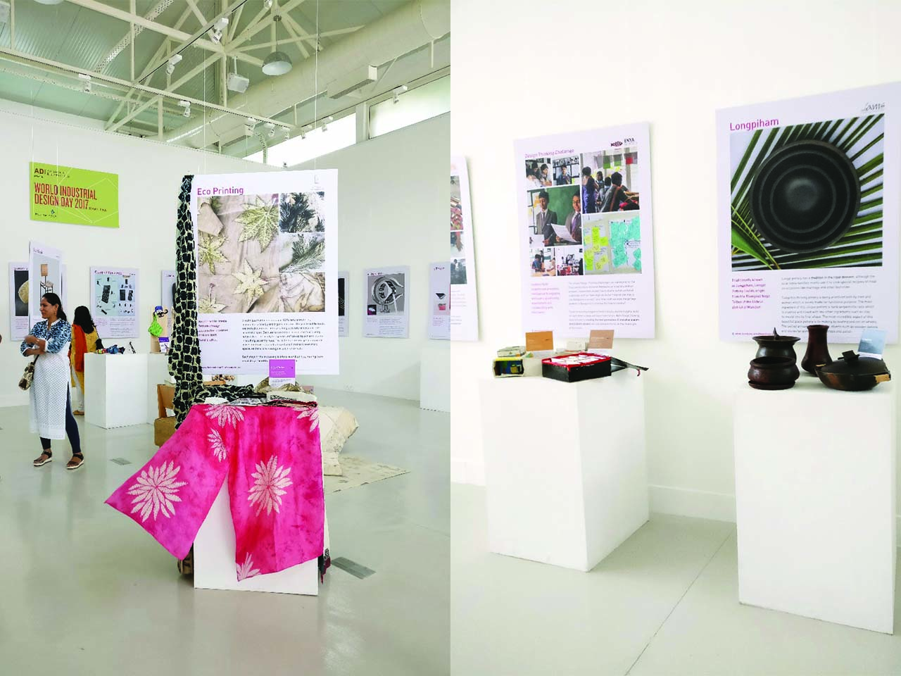 Different crafts such as eco-printing at display during ADI Exhibitiont
