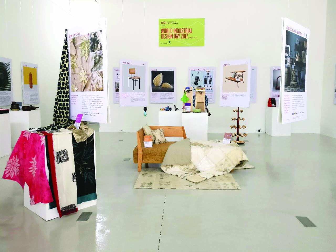 ADI Exhibition designed by StudioJ displaying various arts