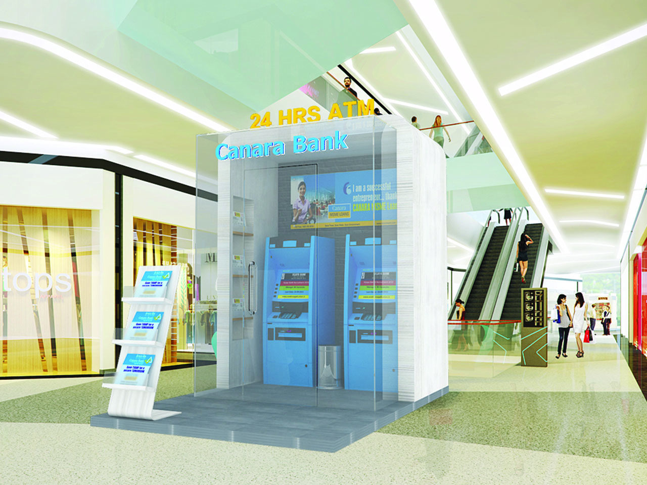 3d model of a Canara Bank ATM as a mall Kiosk done by StudioJ