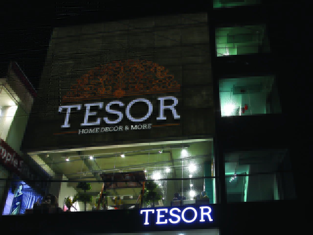 Facade at Tesor home decor retail store designed by StudioJ