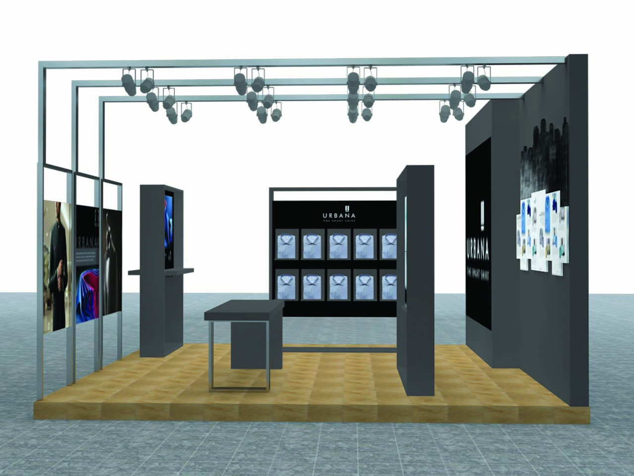 View of the Urbana apparel retail store designed by StudioJ